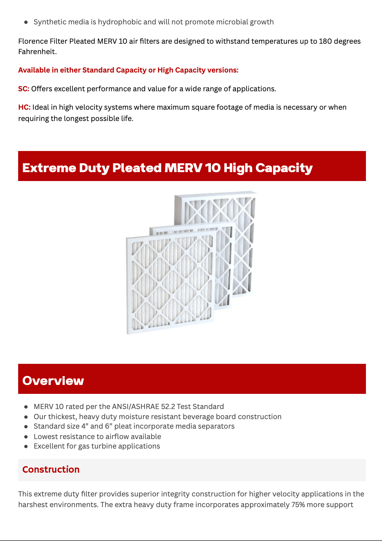 home Florence Filter