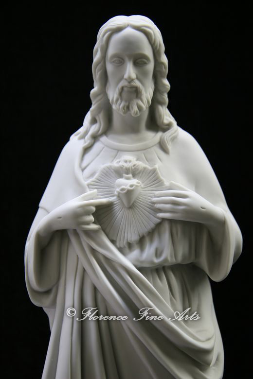 Large Jesus Christ Sacred Heart Italian Statue Sculpture Vittoria Made