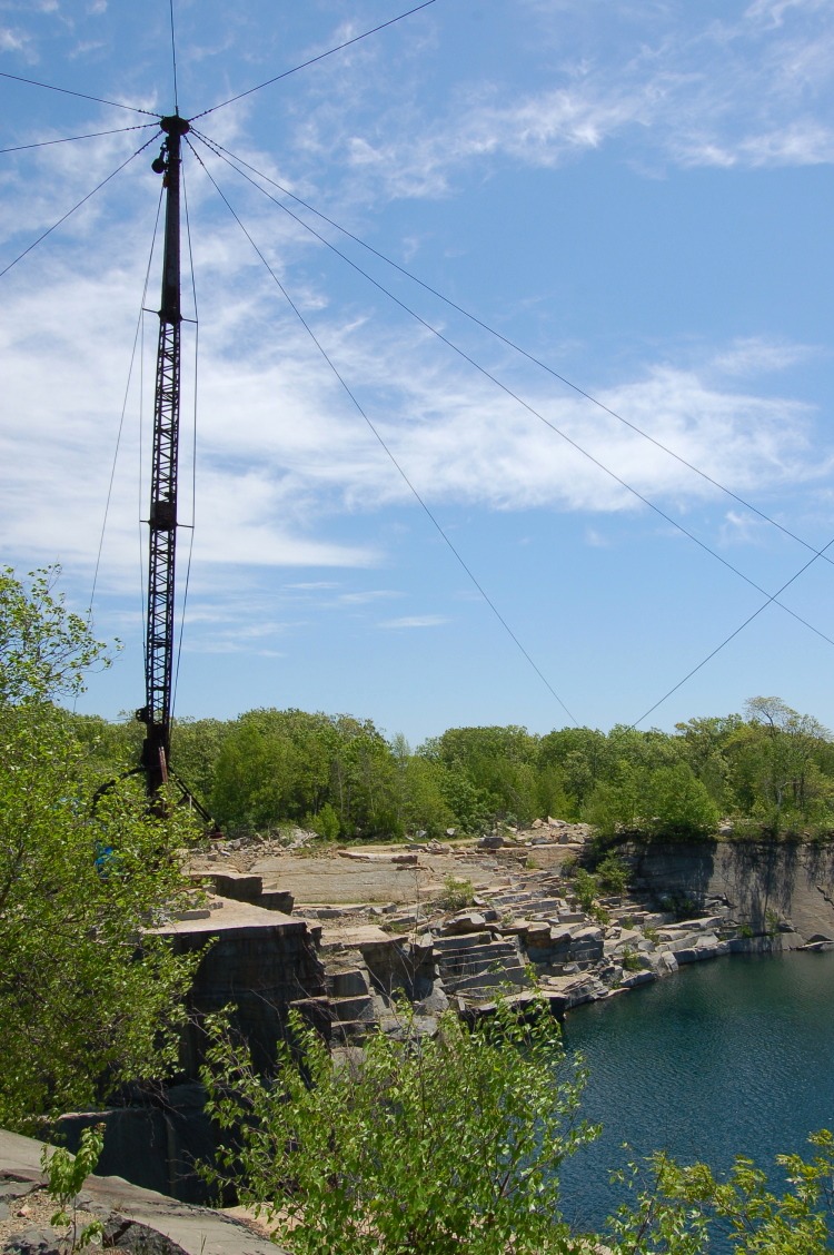 Building a Cape Ann granite fireplace In Westwood, MA.