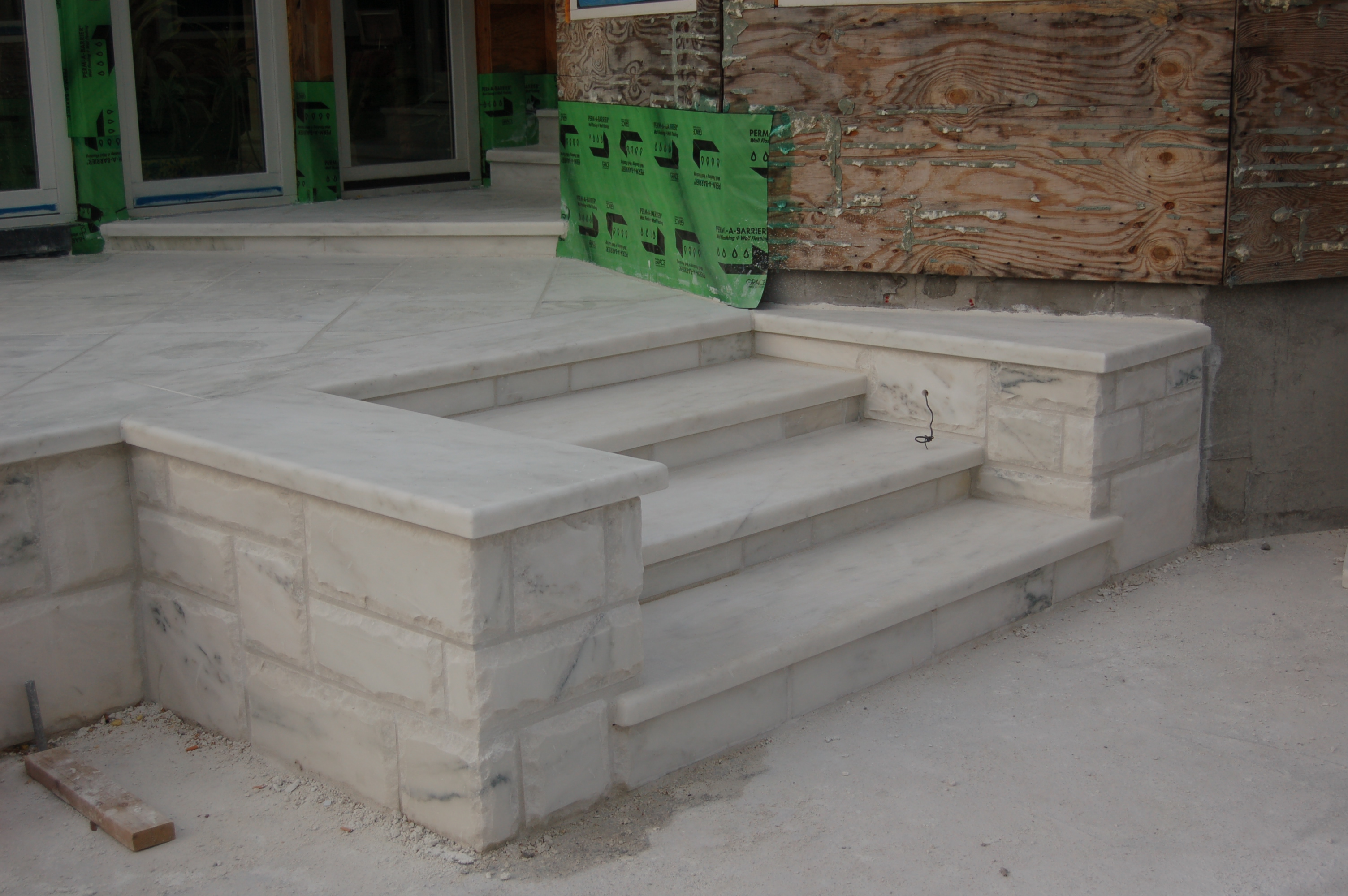 Marble stairs stone mason in massachusetts masonry work