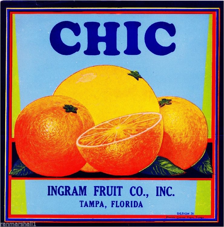 Florida Citrus Labels. Beautiful Art With a Practical Purpose