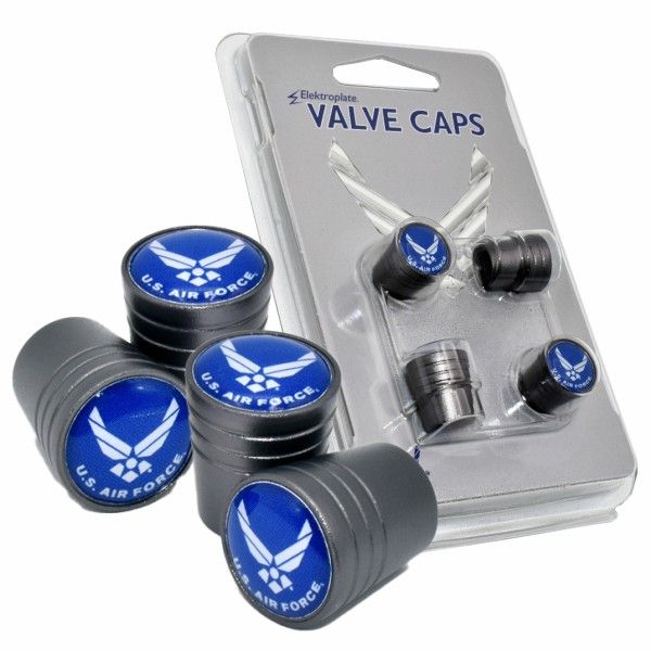 AIR FORCE VALVE CAP BLACK 4 PACK