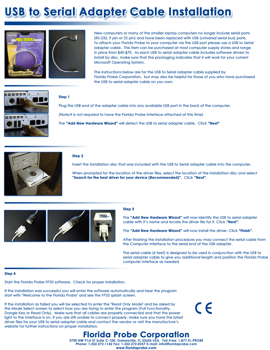 Florida Probe GoProbe System FP32 Software Support