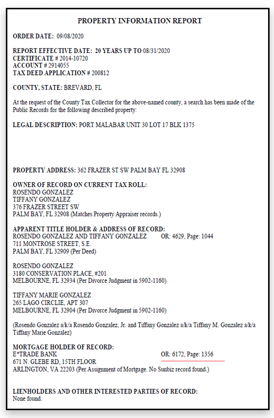 Sample Tax Deed Documents