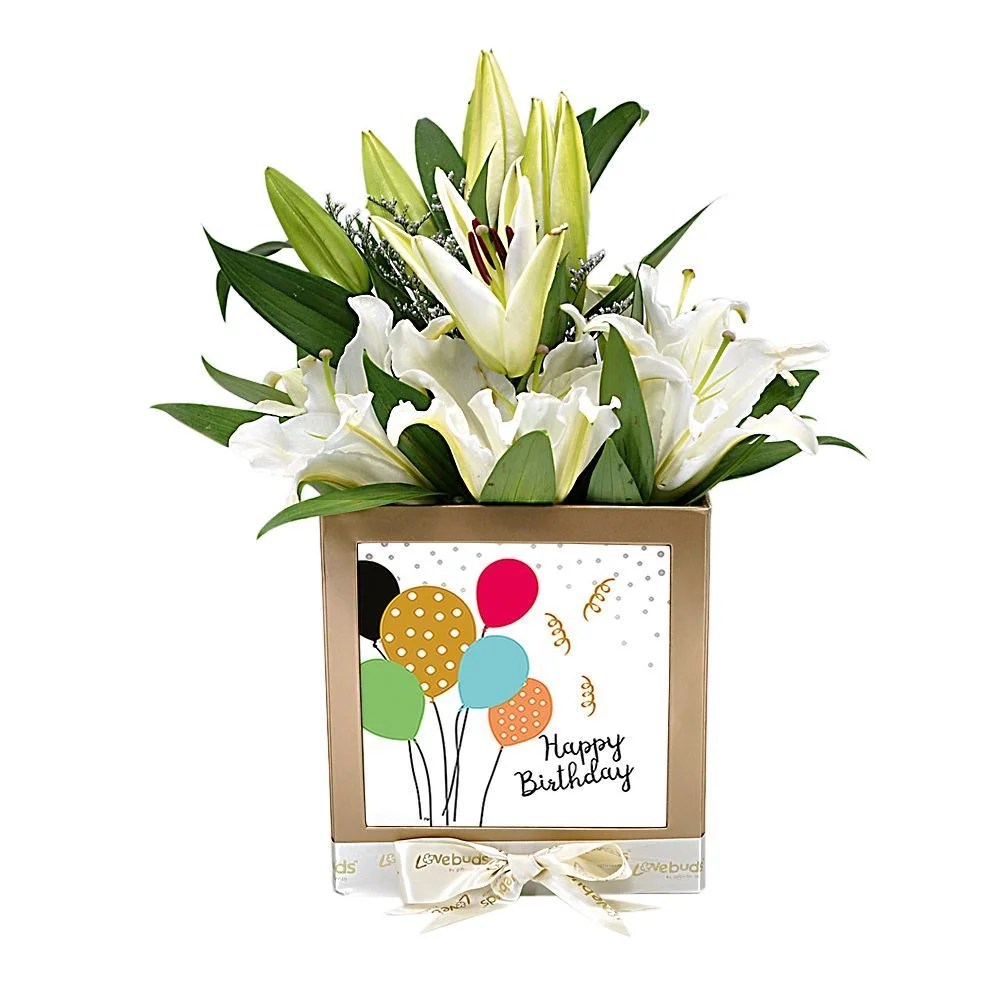 lily birthday flowers box Florist Chain Flower Delivery near me