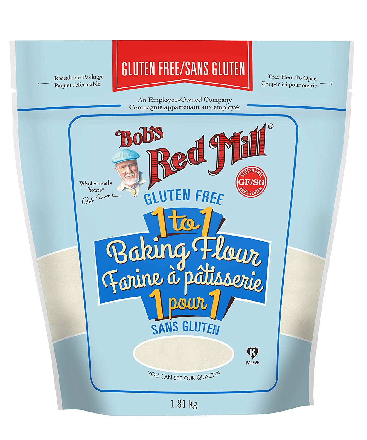 Gluten Free 1 to 1 Baking Flour by Bob's Red Mill 1.8 kg