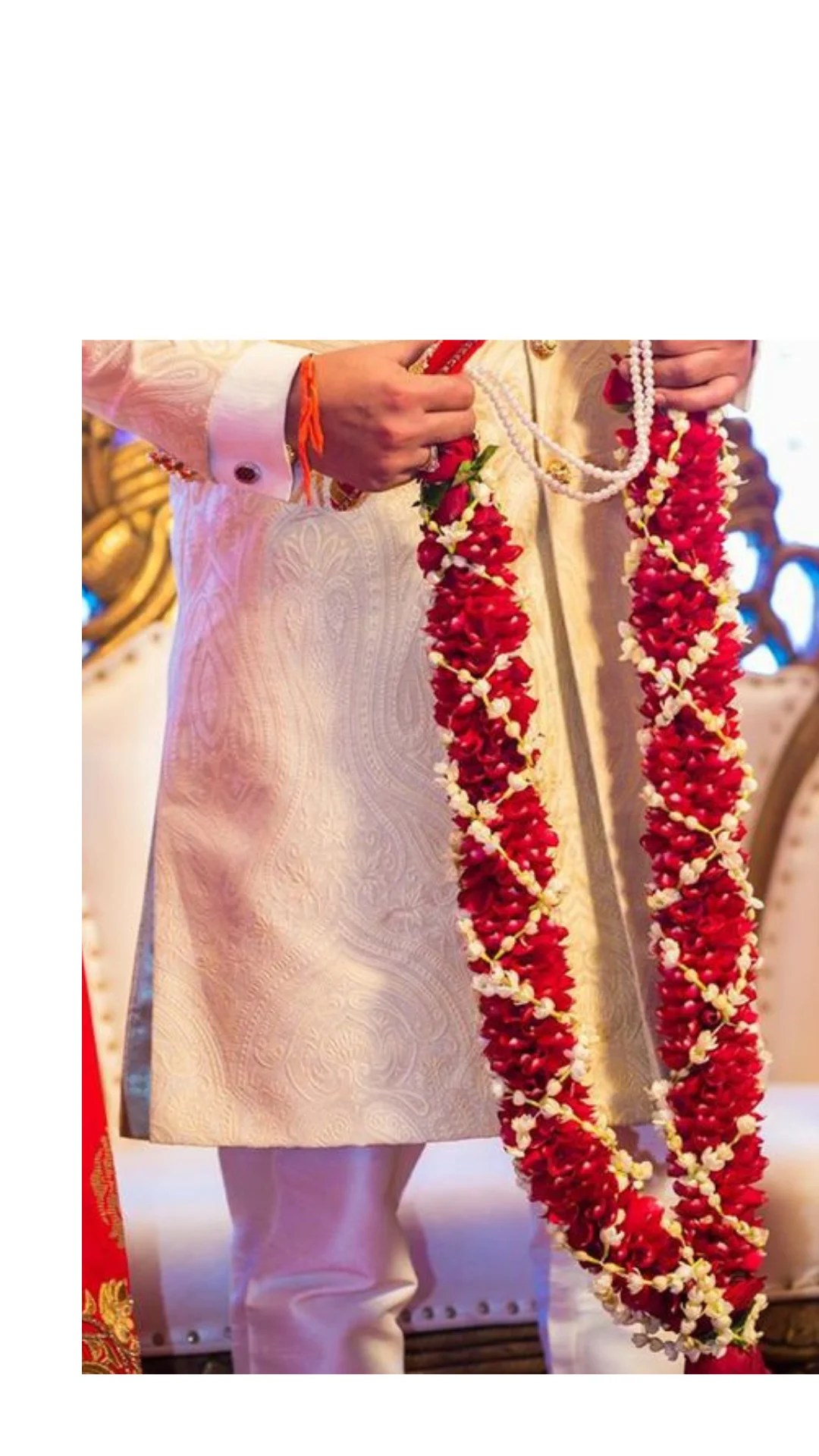 Wedding Red Rose Petals Varmala Garland Flower N Petals