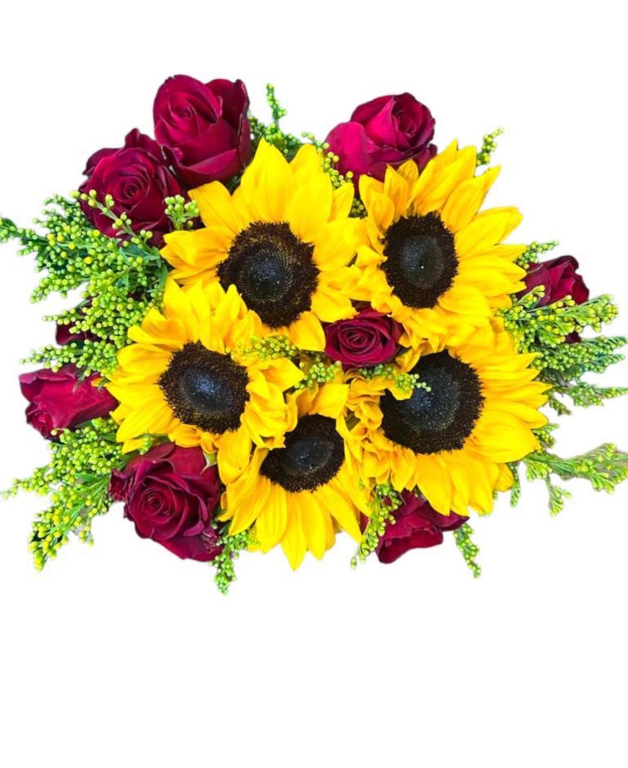 Sunflowers & Roses Flowers On Chartwell