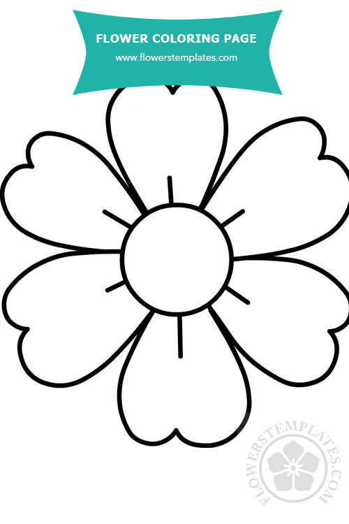 Flower coloring page printable - Flowers Templates