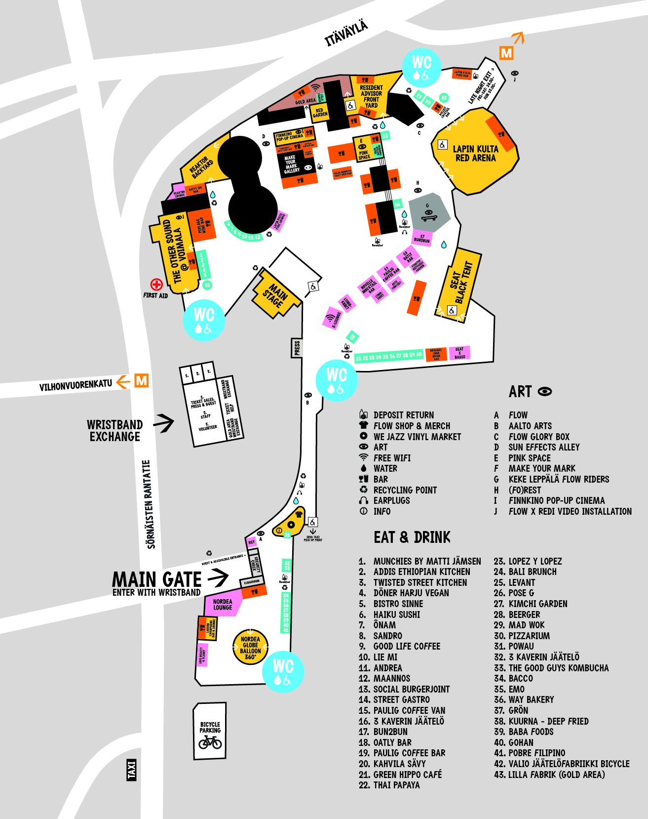 flow festival 2023 map Flow Festival Suvilahti