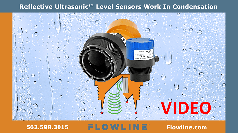 Reflective Ultrasonic Level Measurement Video Flowline Liquid & Solid Level Sensors, Switches