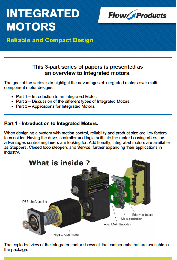 Integrated Motors: Reliable and Compact Design - Flow Prod