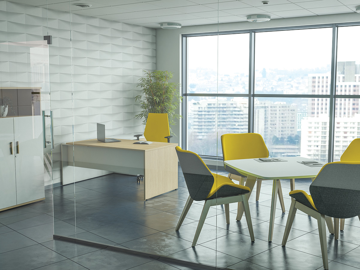 Evo Meeting Tables with Wooden Legs Floyds Office Furniture