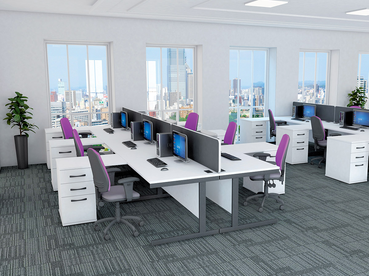 Sirus Rectangular Desks Floyds Office Furniture, Hampshire, UK.