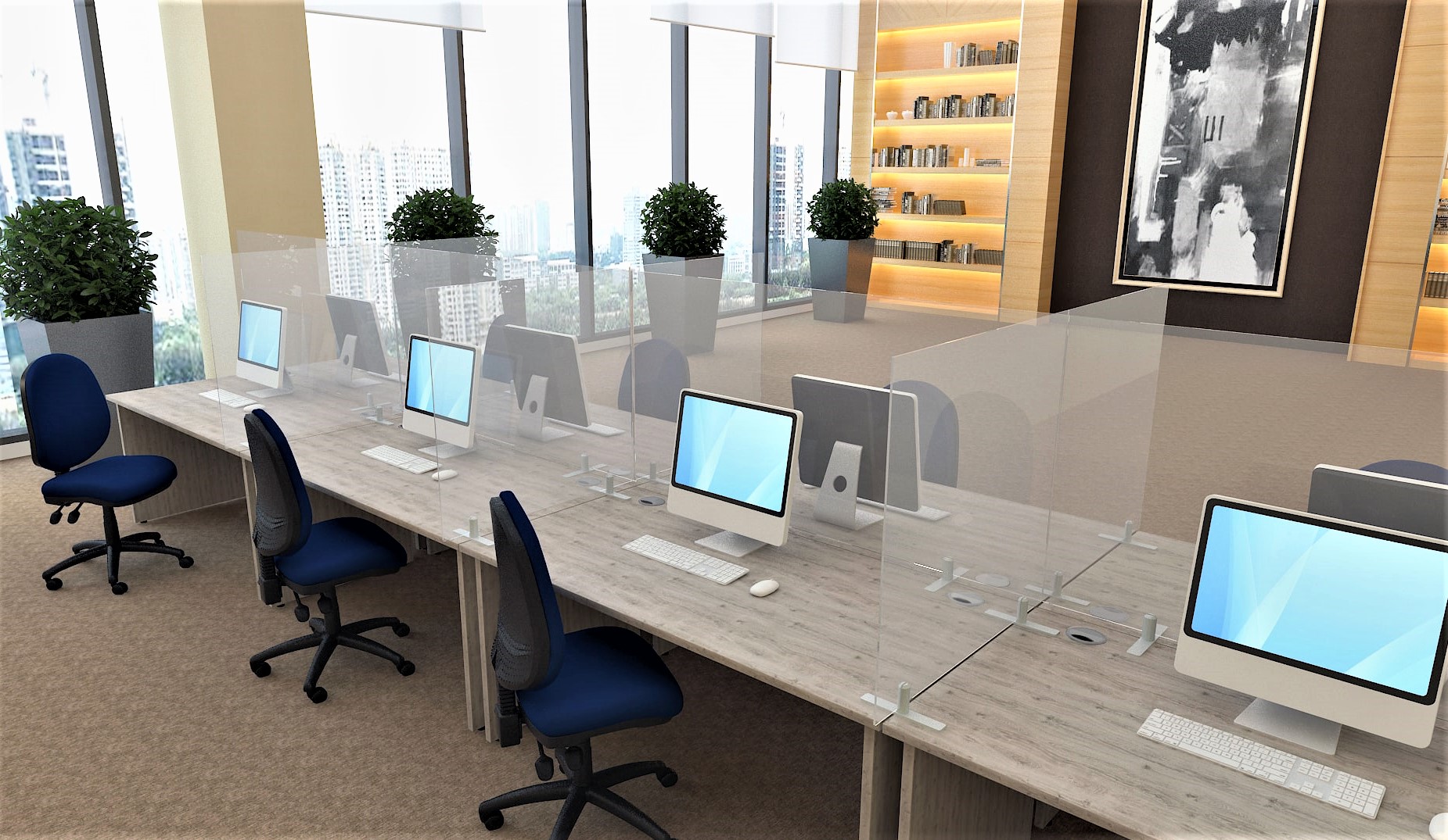 Protect Plus Acrylic Desktop Screens Floyds Office Furniture