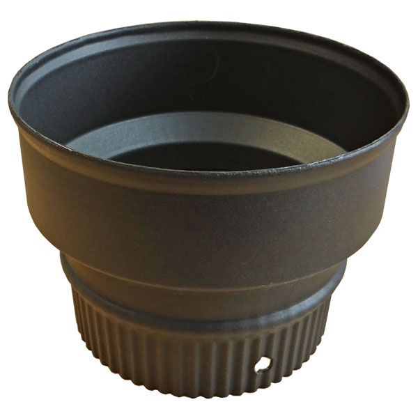 Stove Pipe 100mm125mm Matt Black Increaser