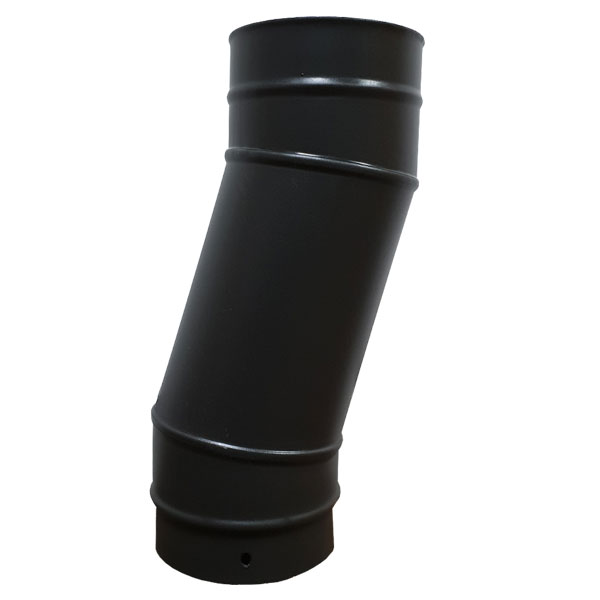 Stove Pipe 125mm 50mm Offset Section Matt Black