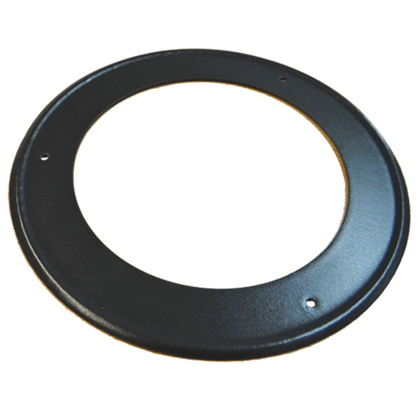 Stove Pipe 100mm Matt Black Rosette