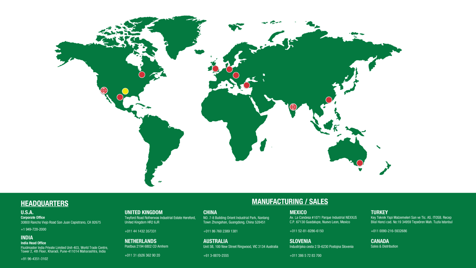 Fluidmaster Locations - Fluidmaster