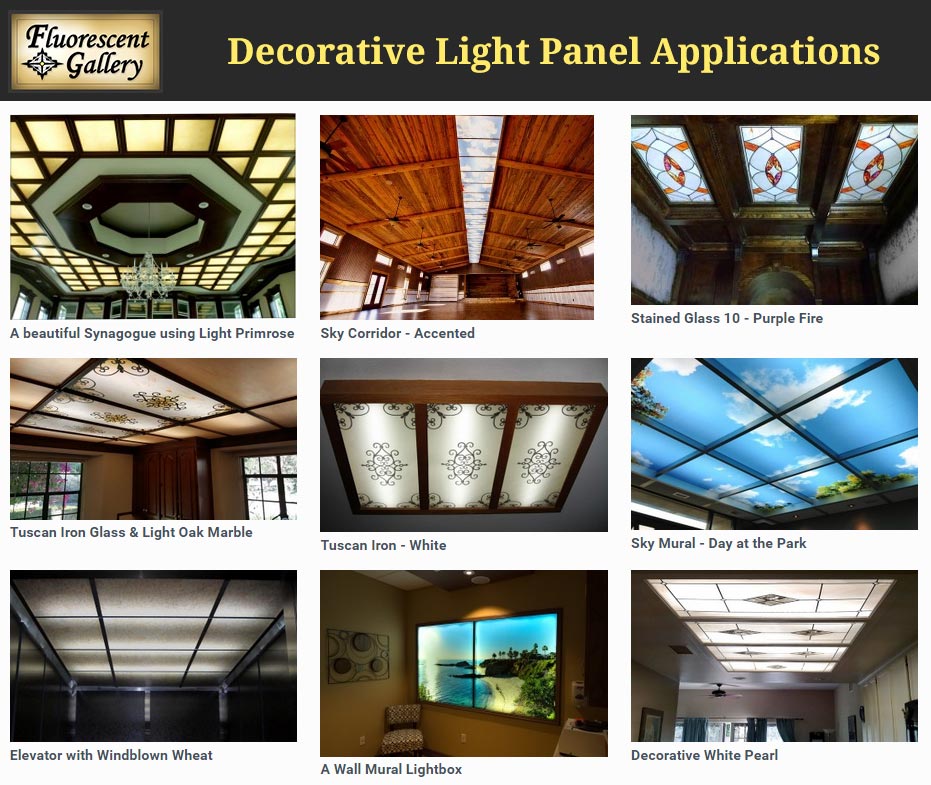Portfolio of Decorative Fluorescent Light Cover installations