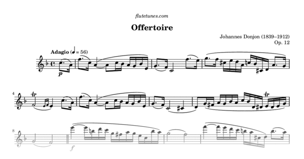 Offertoire (J. Donjon) Free Flute Sheet Music