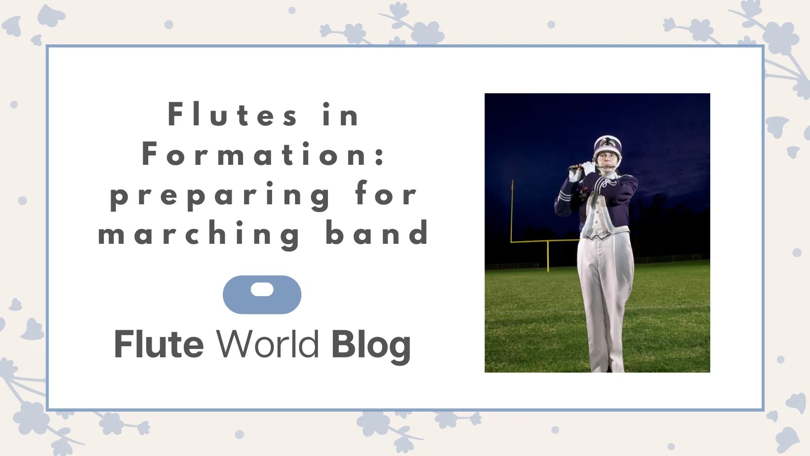 Flute in Formation preparing for marching band Flute World