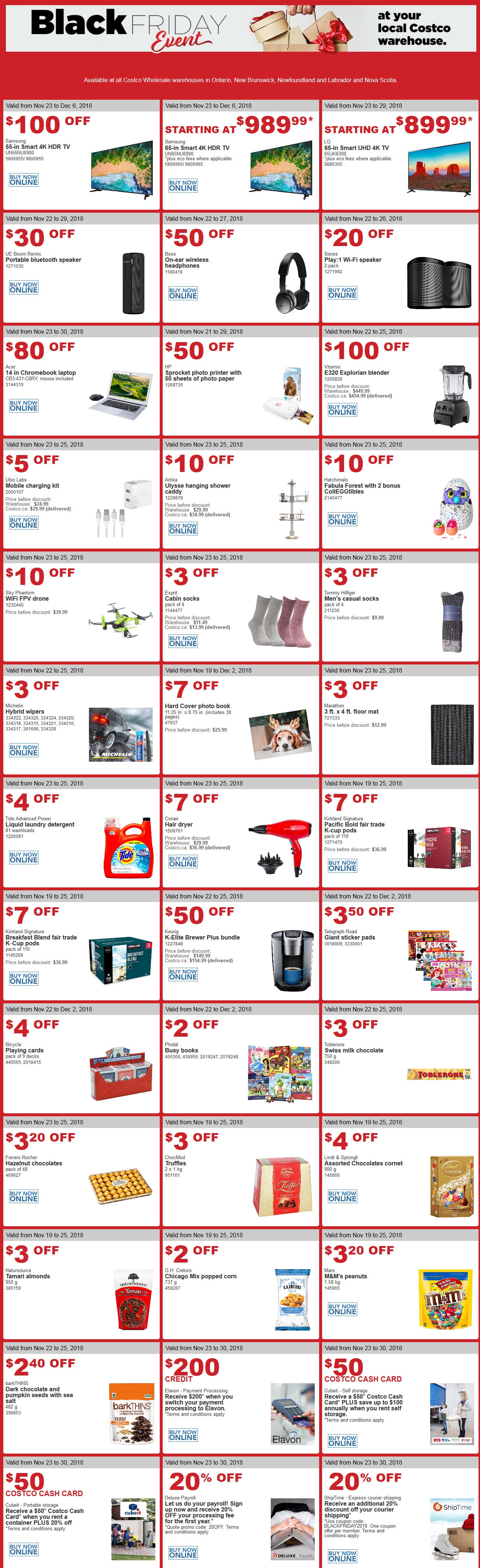 Costco Black Friday 2019 Canada Sale Flyer
