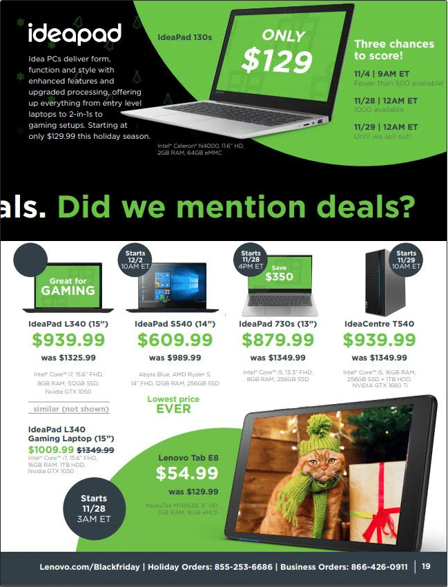 Lenovo Black Friday 2021 Sale Flyer Canada