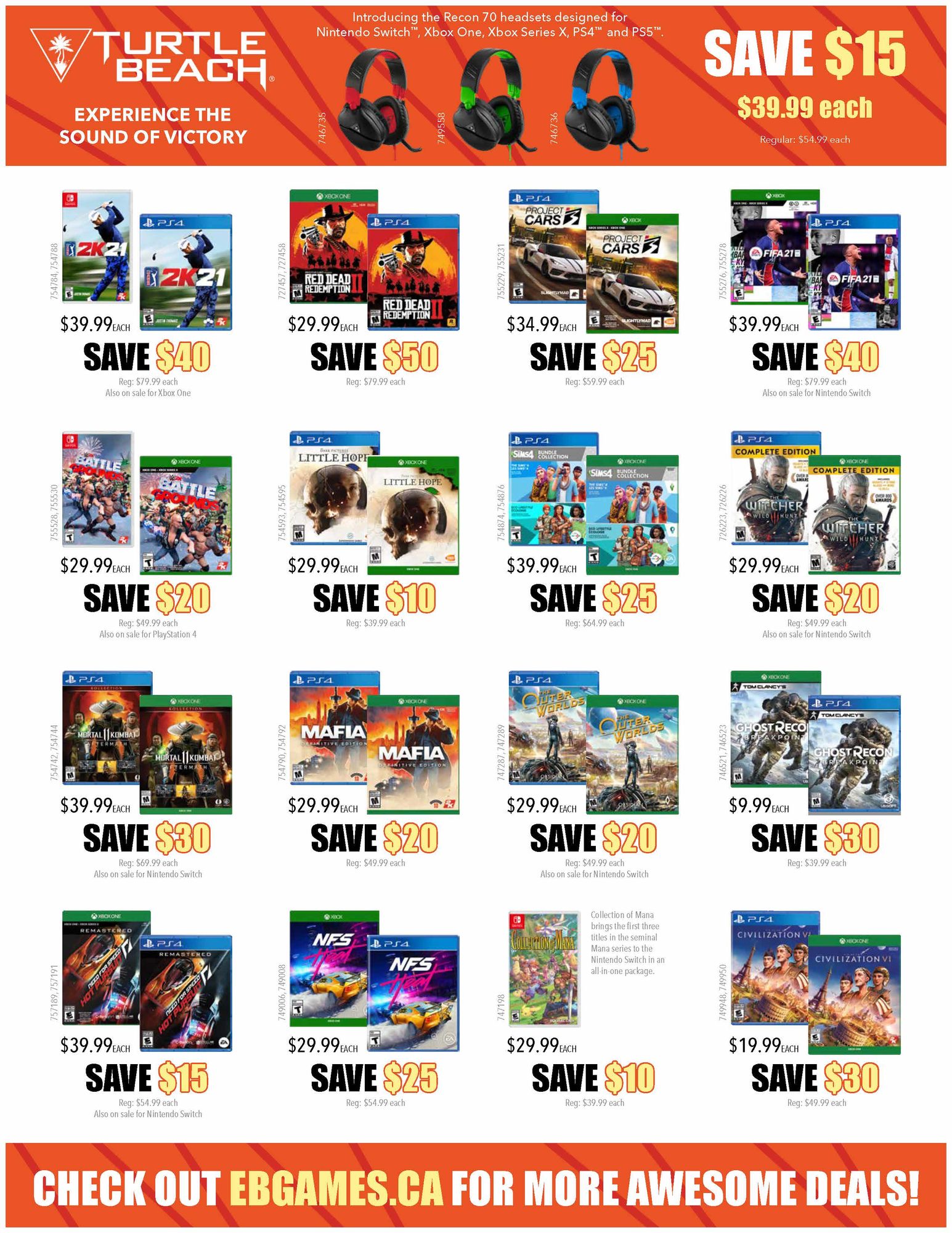 EB Games Flyer Boxing Day Sales 2021