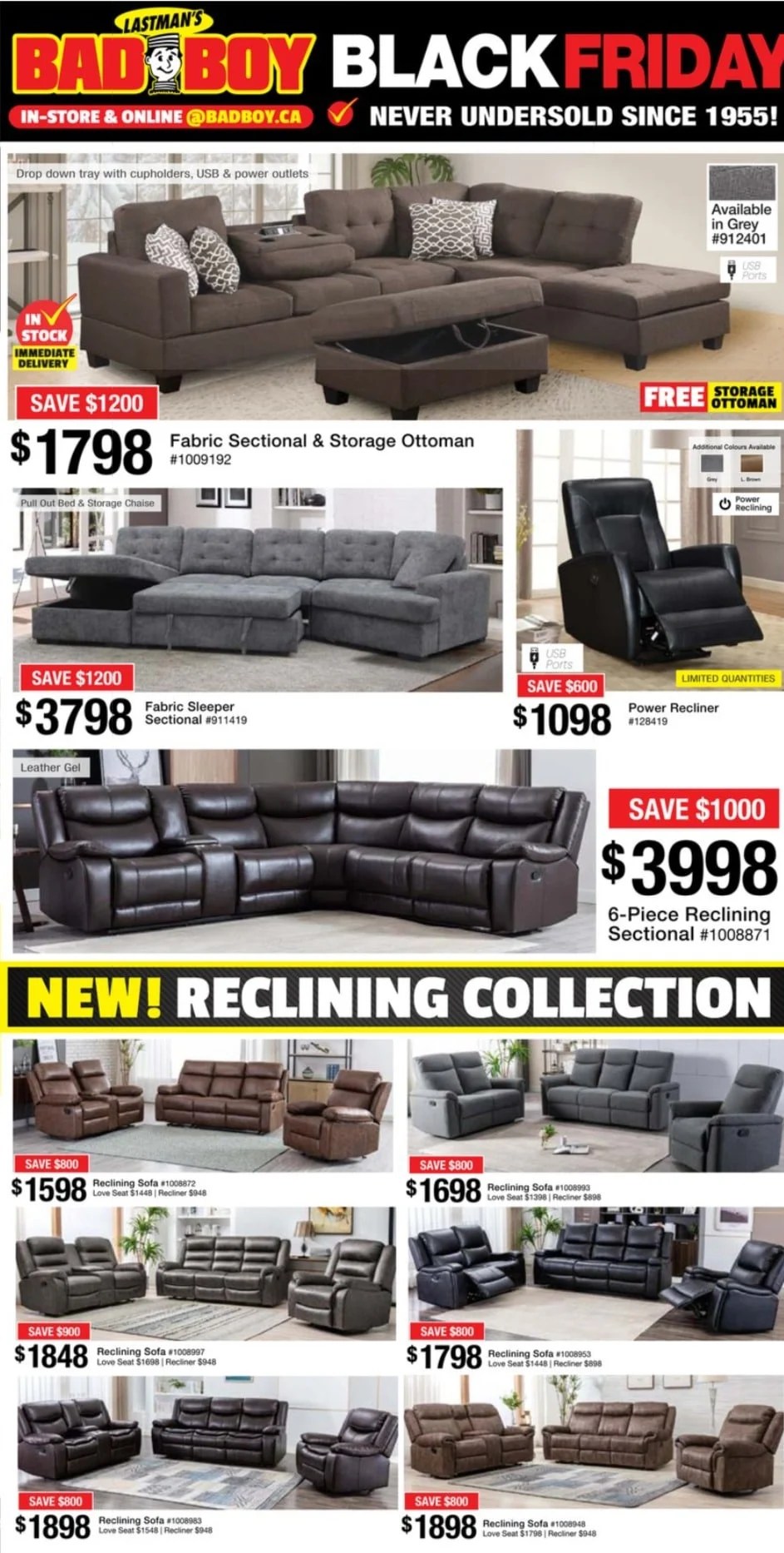 Bad Boy Furniture Black Friday Sale 2022