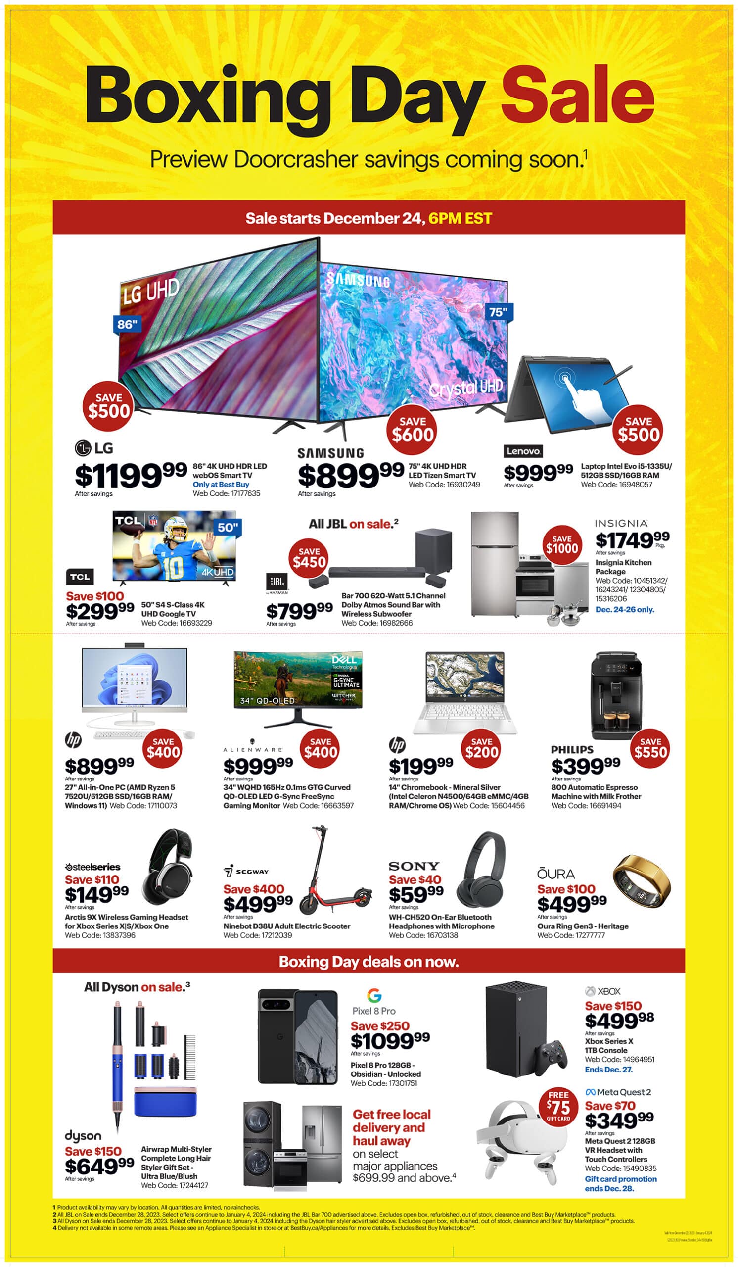 Best Buy Flyer Boxing Day Sales 2023