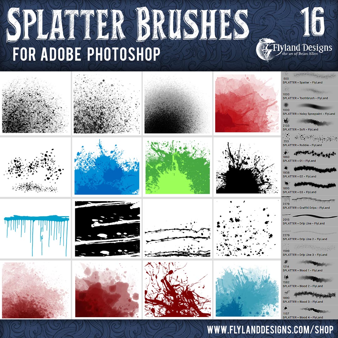 Custom Adobe Brushes by Freelance Artist Brian Allen