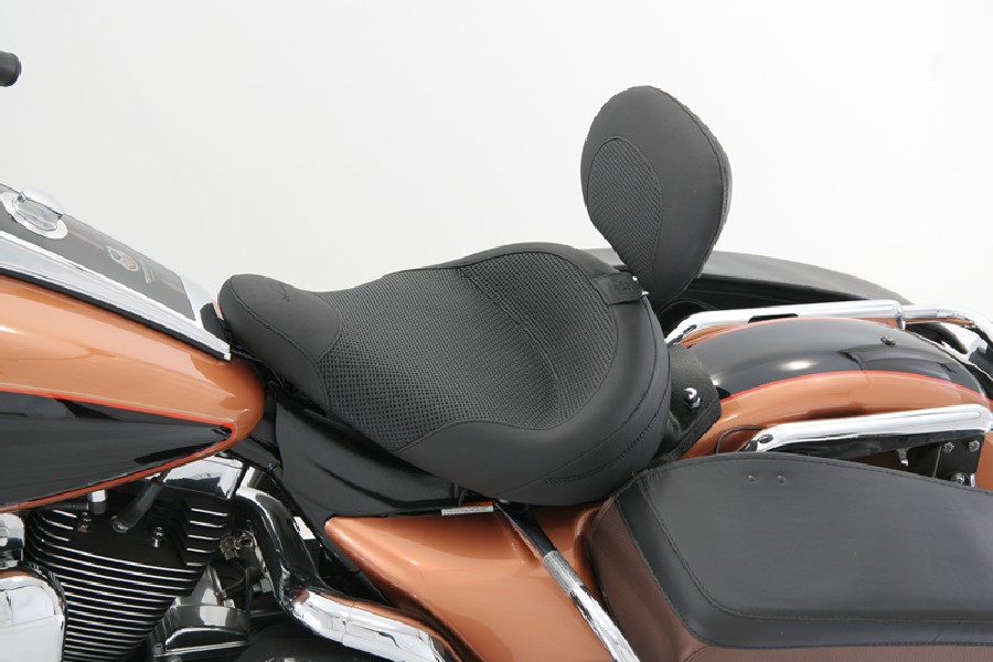Mustang Textured Solo Seat w/DBR 19832017 Harley Davidson FLHP Police