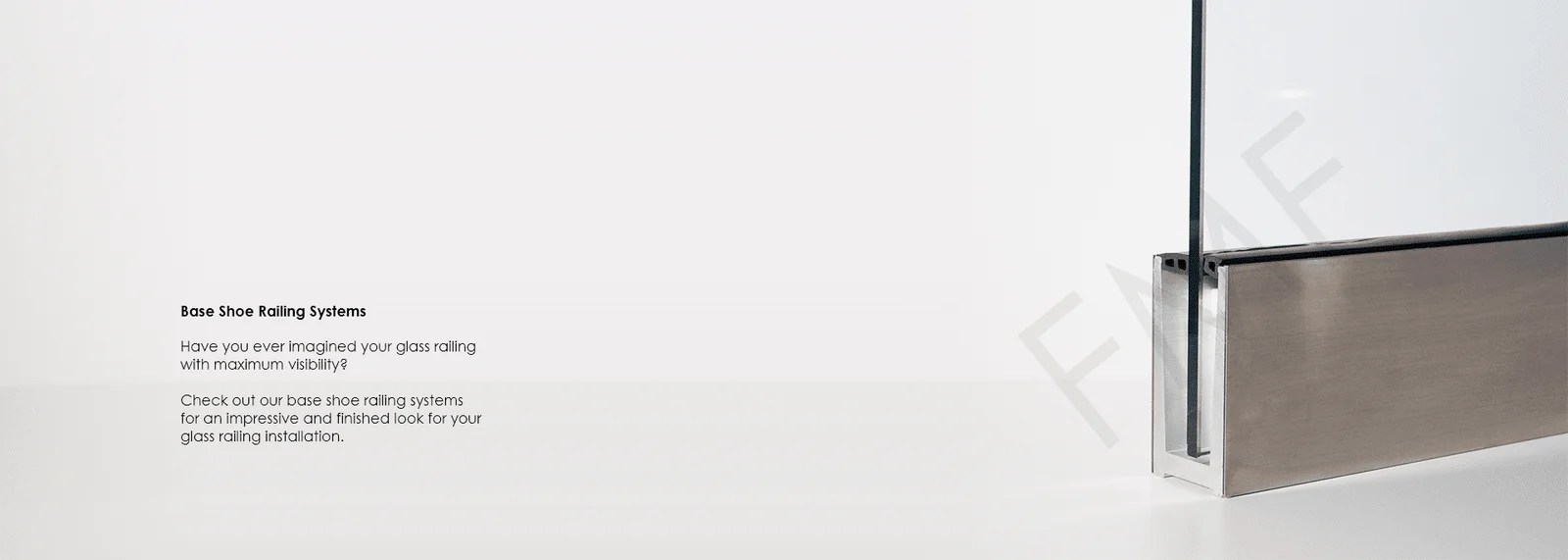 Base Shoe Railing Systems FMF Glass Hardware Inc