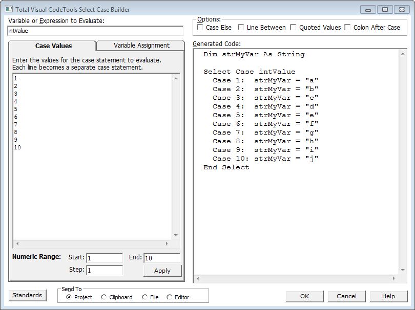 Visual basic case statements nettheme