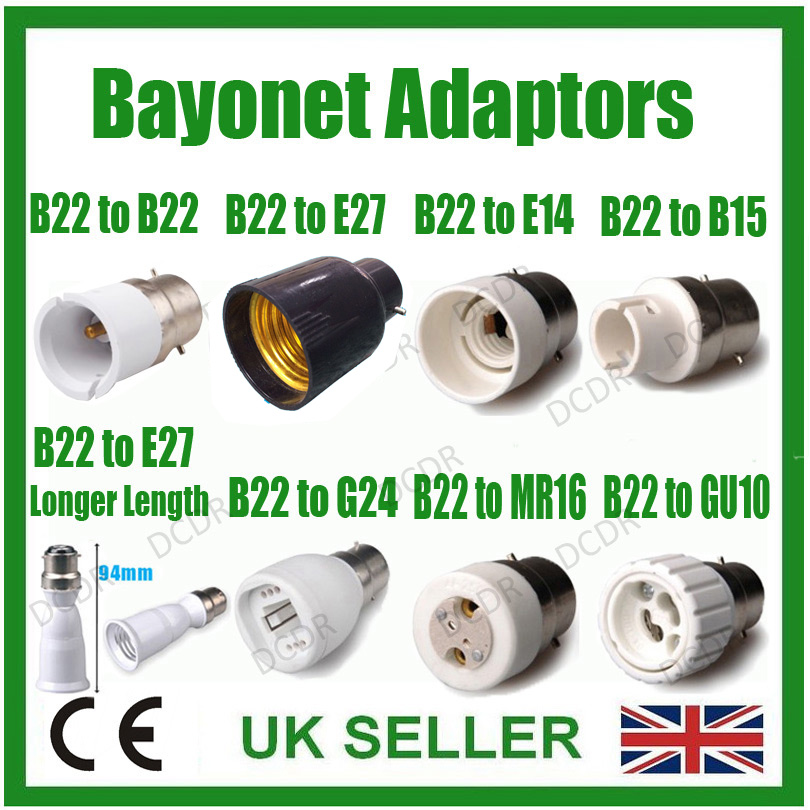 55+ TYPES OF LIGHT SOCKET ADAPTOR, BASE CONVERTERS, EXTENDERS, LAMP