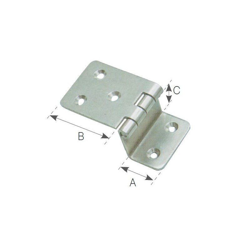OFFSET HINGES C 15 MM A 20X20 MM B 35X20 MM