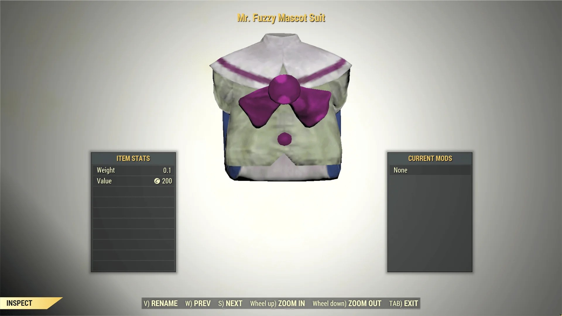 Mr. Fuzzy Mascot Costume (Clean) Fallout 76 (PC) Buy Fallout 76 Items