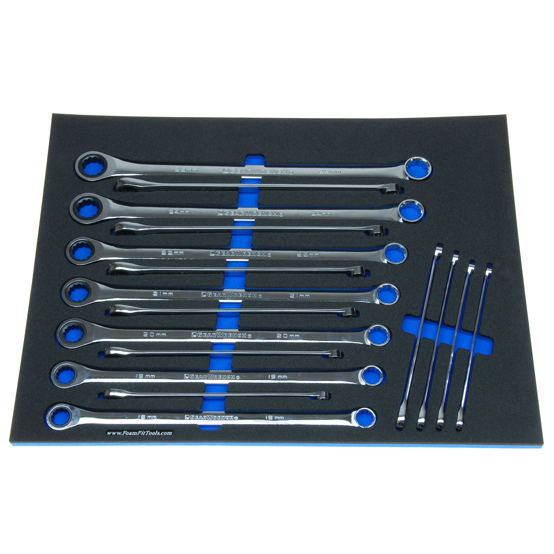 Foam Organizers for Shadowing GearWrench Wrenches