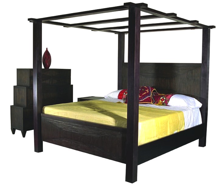 Madera Canopy Bed and 3 Stacking Unit