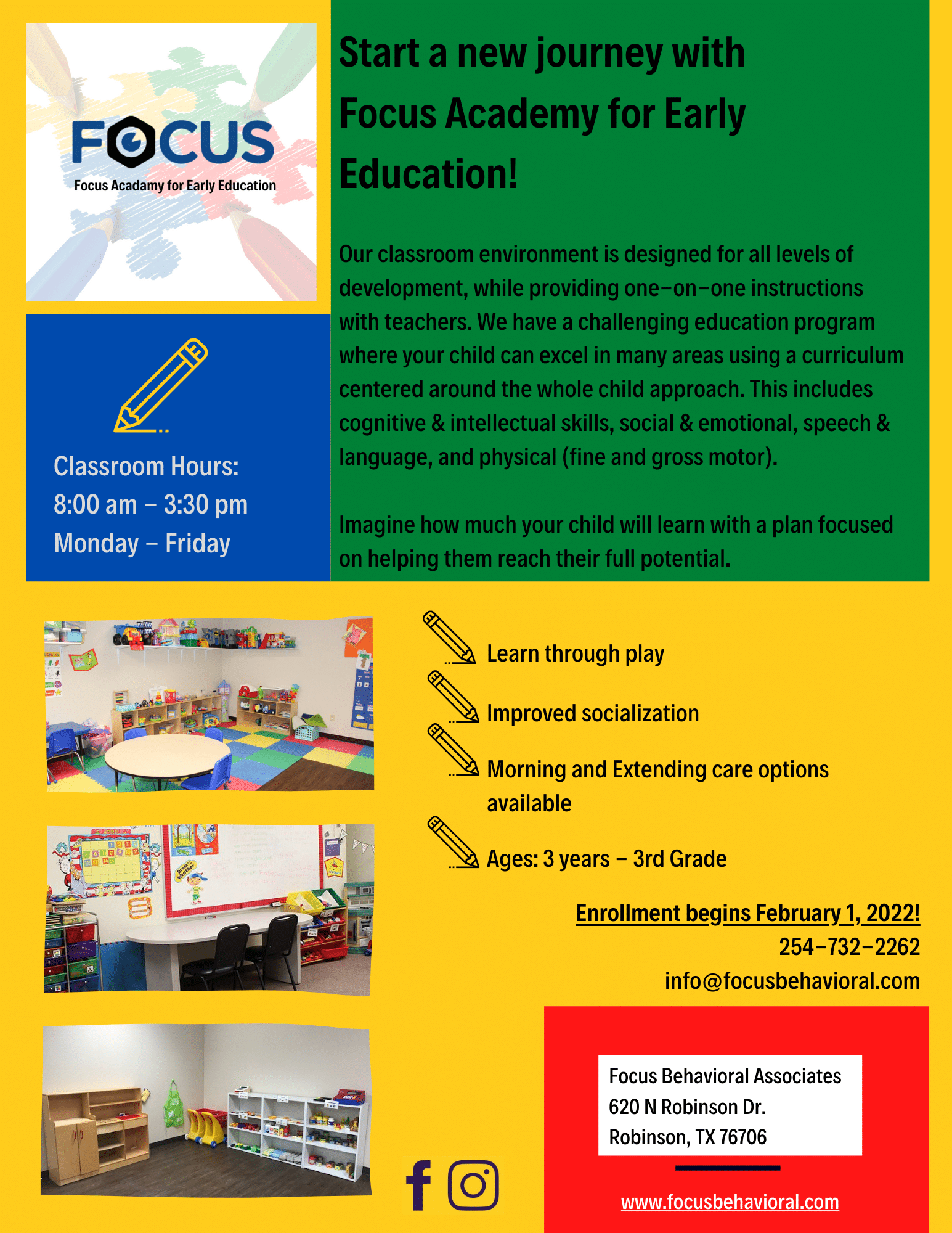 Focus Academy OPEN ENROLLMENT Focus Behavioral