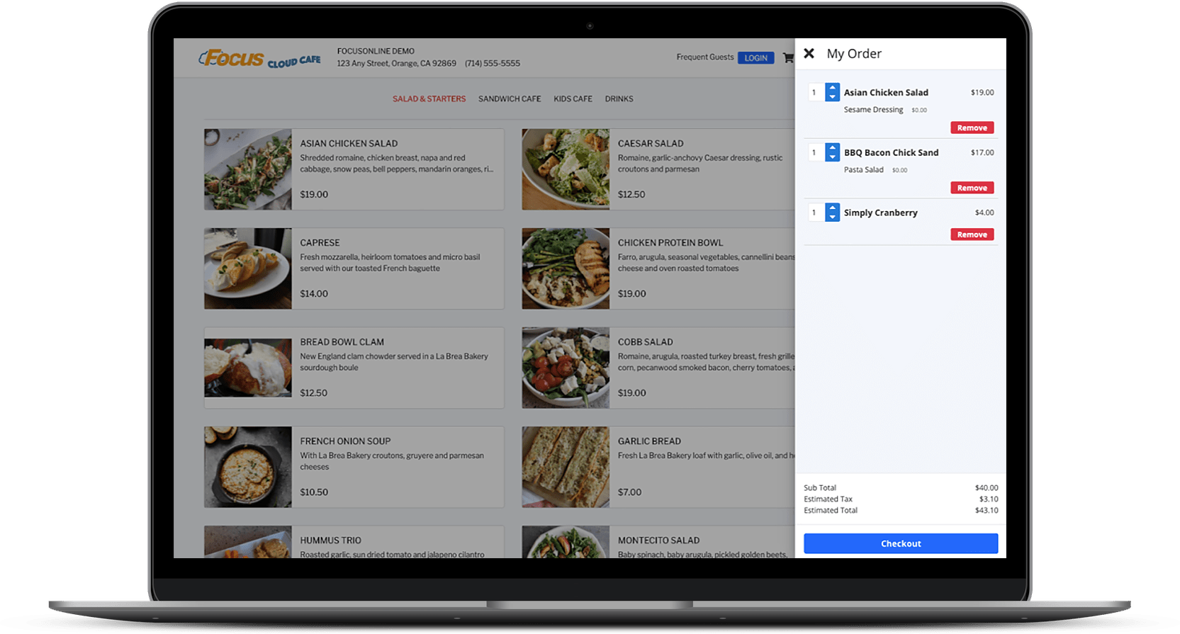 Restaurant Online Ordering Focus POS Systems