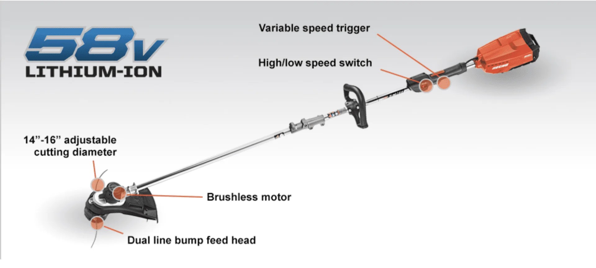 Echo CDST-58V2AH Cordless Trimmer with 2AH Battery & Charger