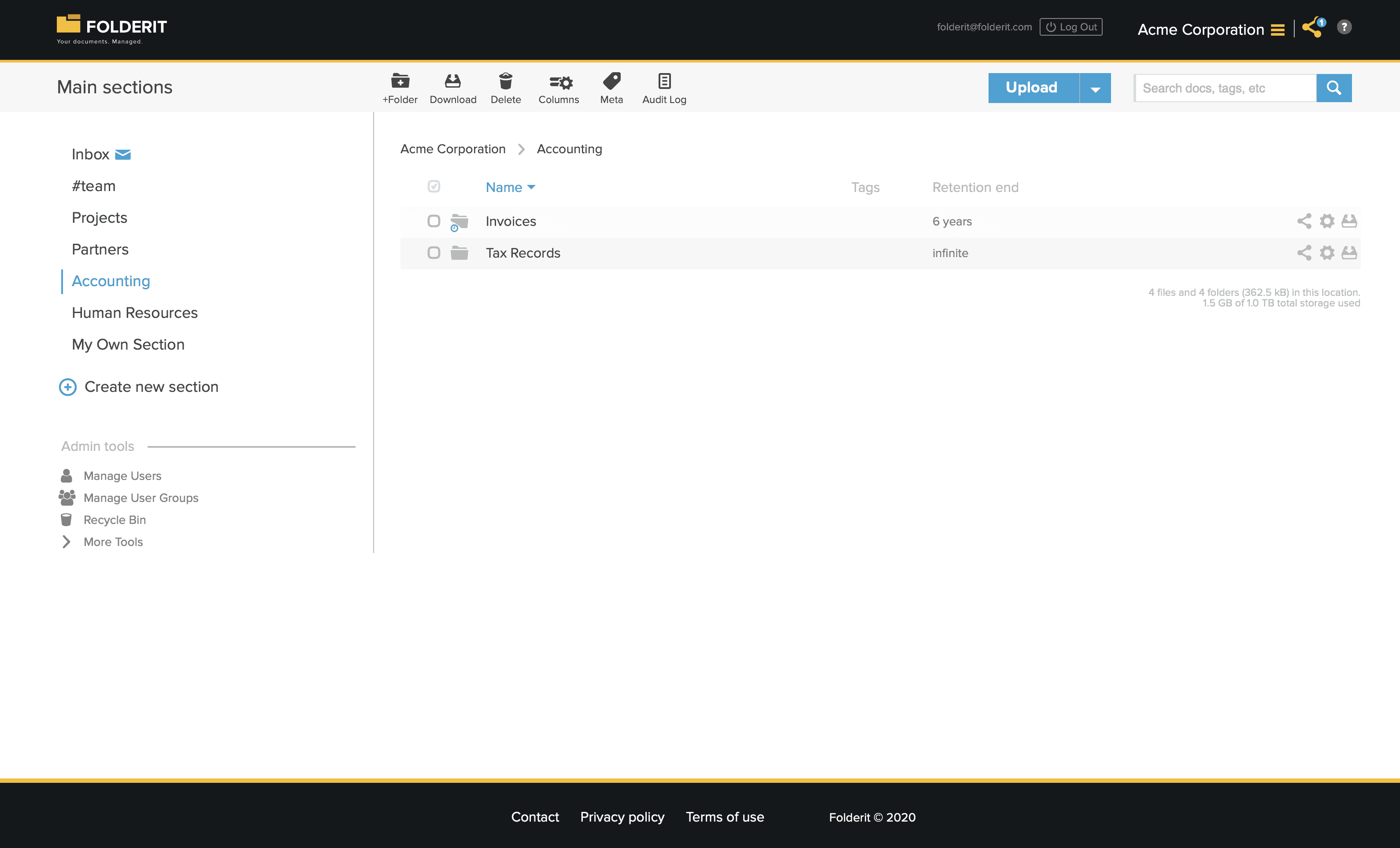 Central Repository for Business Documents Document Management System Folderit