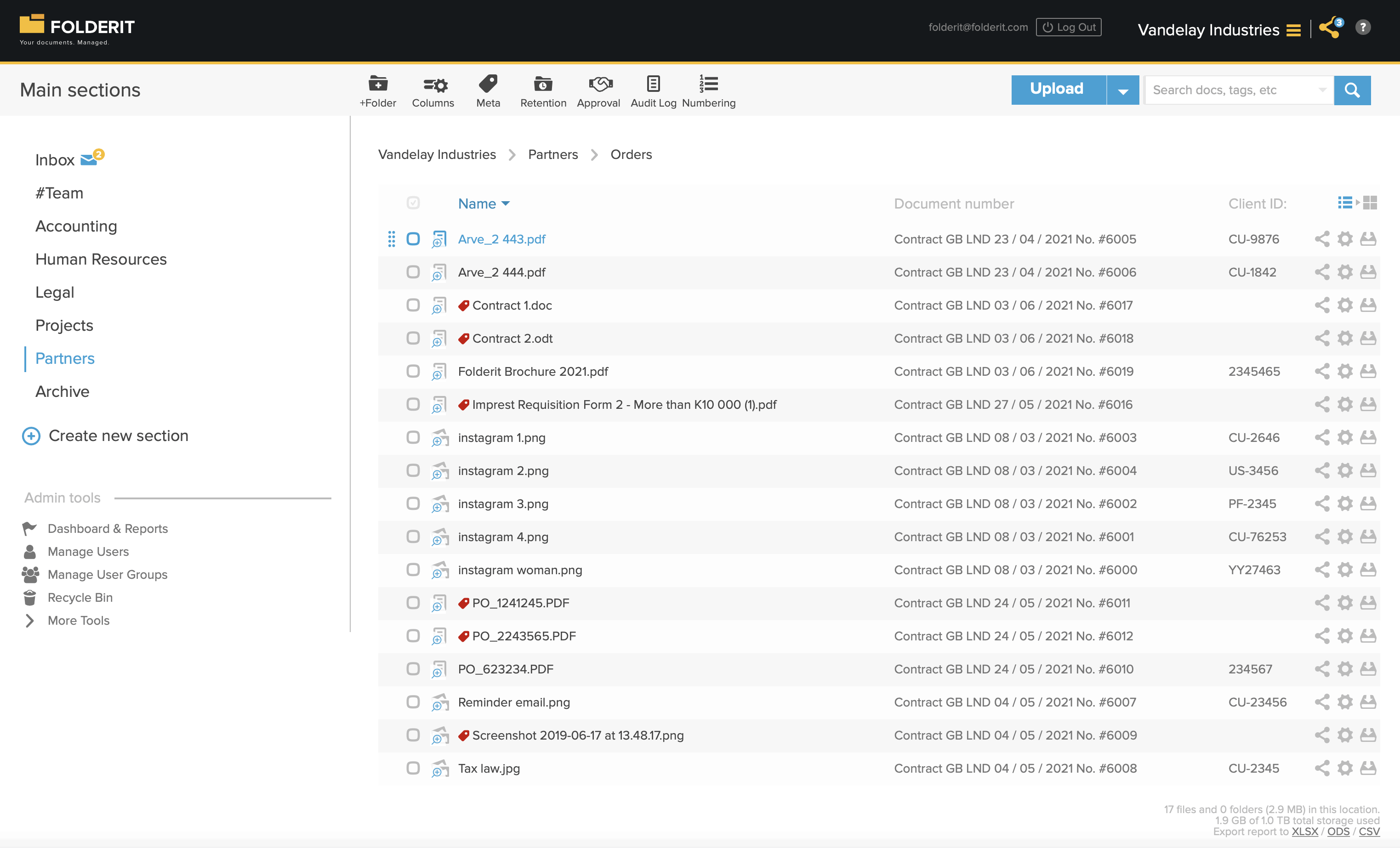Online PDF Storage and Viewer Document Management System Folderit