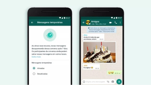 WHATSAPP LANÇA MENSAGENS TEMPORÁRIAS QUE DESAPARECEM APÓS SETE DIAS ..