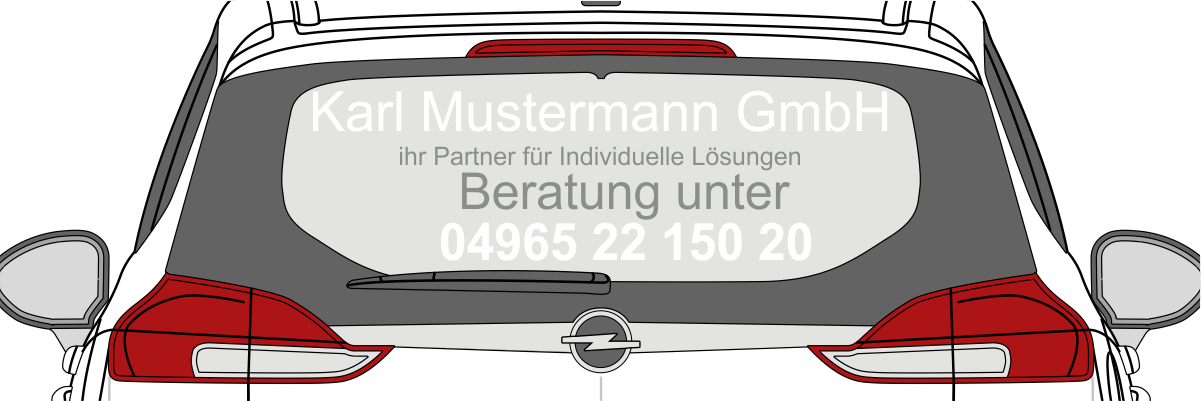 Heckscheibenaufkleber selbst gestalten