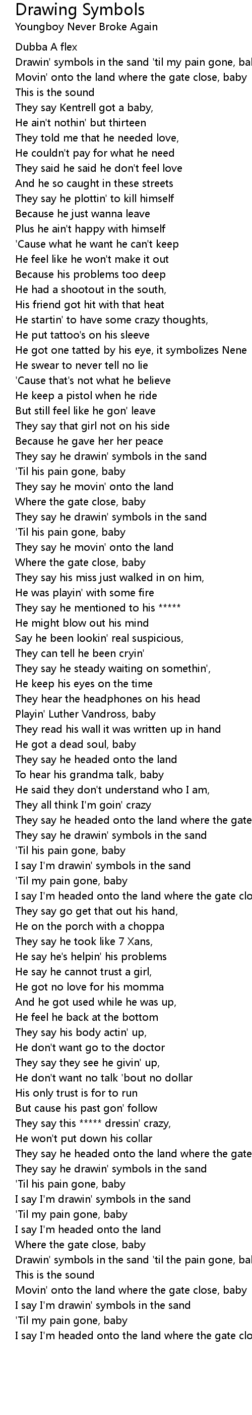 Drawing Symbols Lyrics Follow Lyrics