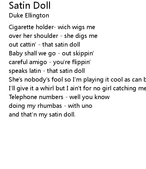 Satin Doll Lyrics Follow Lyrics