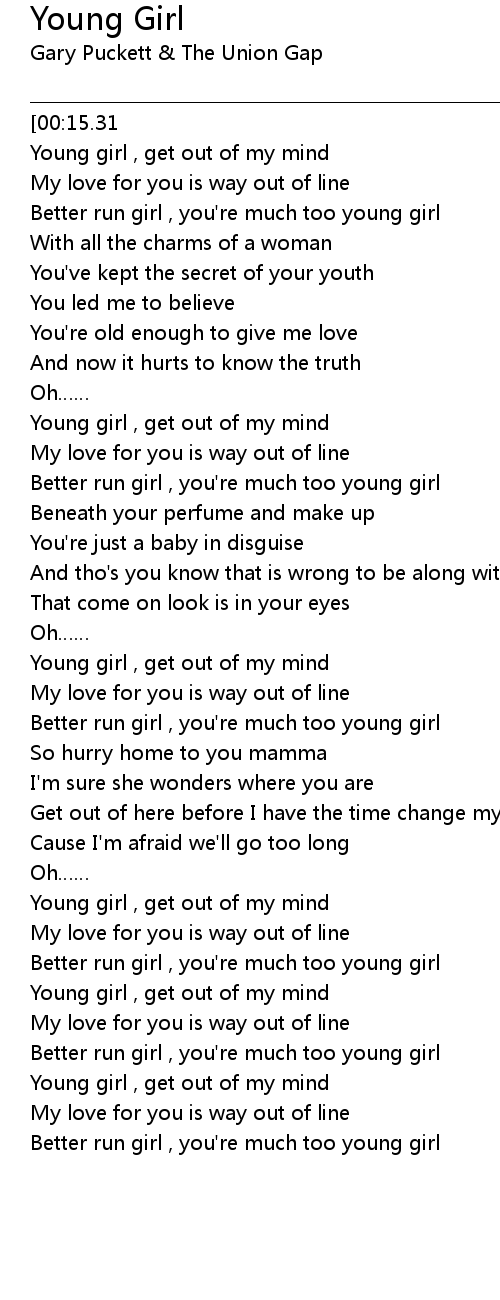 Young Girl Lyrics Follow Lyrics